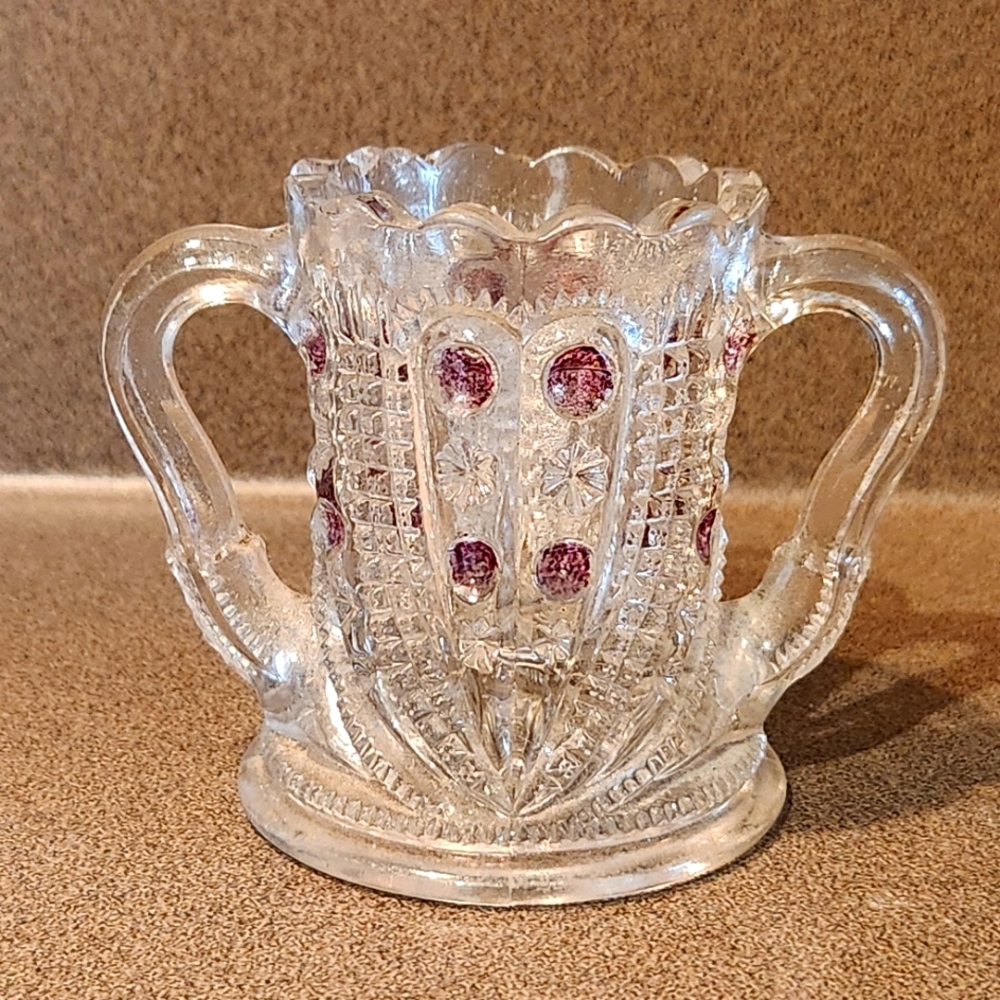 EAPG "Jeweled" Cornucopia Toothpick Holder by US GLASS